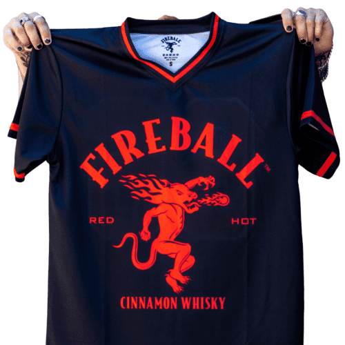 Fireball Whiskey Custom Name Number Hockey Jersey - Owl Fashion Shop